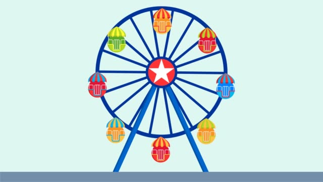 Ferris Wheel Cartoon Stock Videos and Royalty-Free Footage - iStock