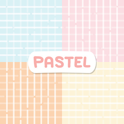 Pastel color pattern abstract background, Vector illustration in flat style