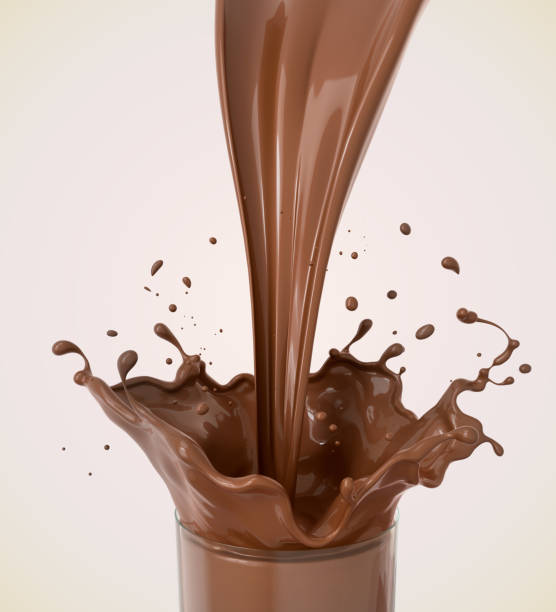 istock Fresh chocolate Splash in the glass. 1251145006