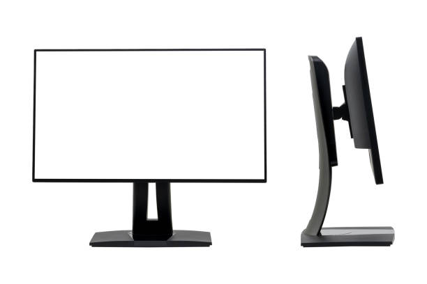 istock Computer monitor front and side On a white background 1251146976