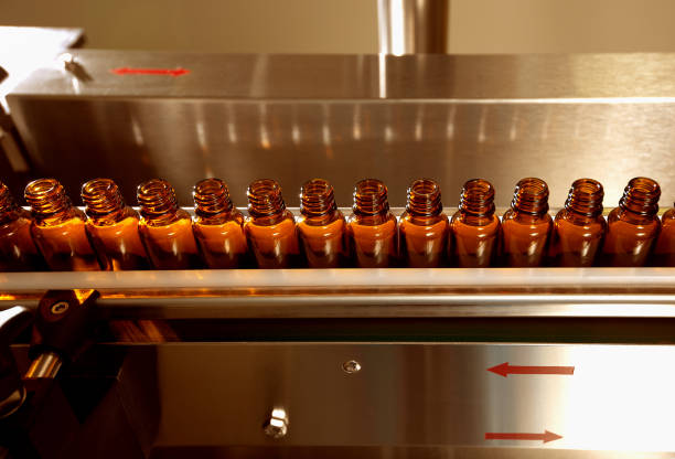 istock Sterile bottles on the bottling line 1251152188