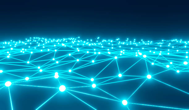 istock Background image showing a network of glowing points that are connected 1251156411