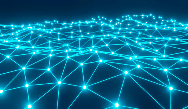 istock Background image showing a network of glowing points that are connected 1251156416