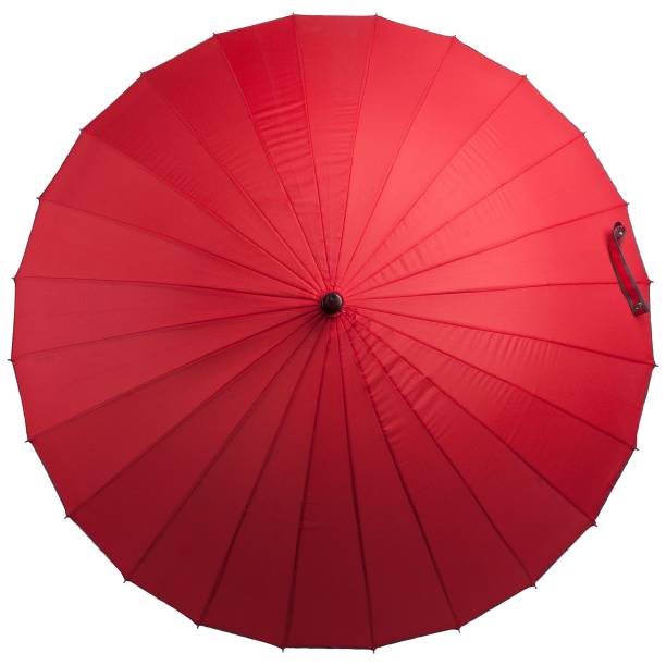 istock red umbrella isolated on white background. 1251157189
