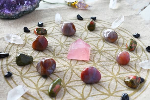 istock Self Love Crystal Grid and White Sage 1251159513
