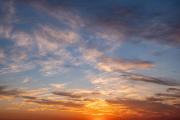 istock Sunrise, sunset clouds. Twilight, dusk cloudy sky 1251159704