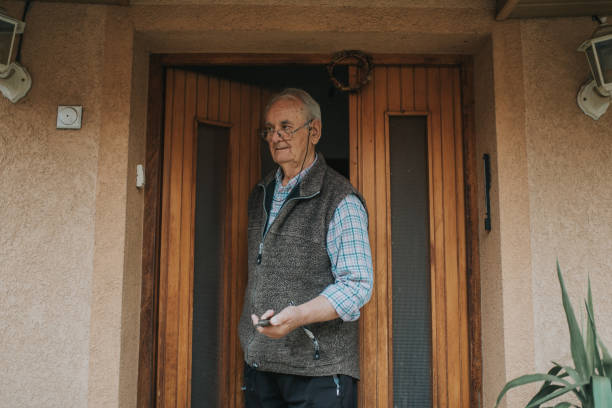 istock Regular day at home of an old man spending time in isolation 1251163358