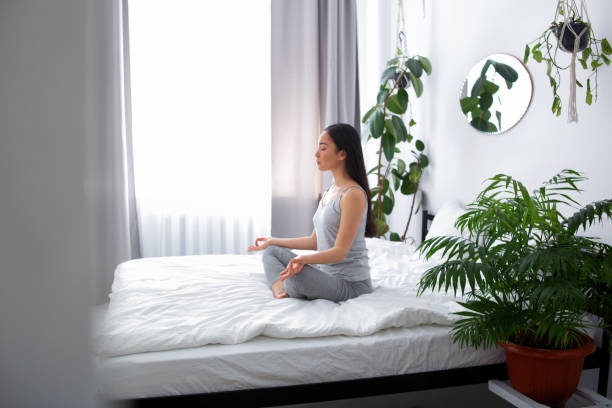 istock Calm woman finding inner peace in solitude 1251163548