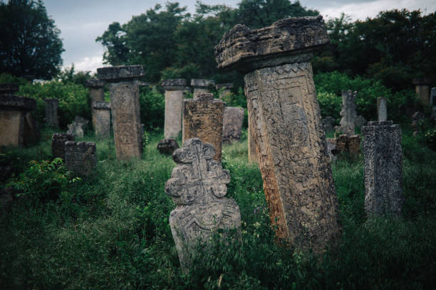 istock Tombstones in the old graveyard 1251167018