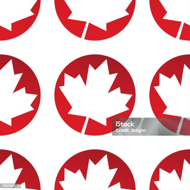 Naadloze Patroonachtergrond Met Canadees Esdoornblad Sjabloon Voor Achtergrond Banner Kaart Poster Vector Eps10 Illustratie Stockvectorkunst en meer beelden van Abstract