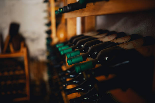 istock Bottles in the wine cellars 1251168687