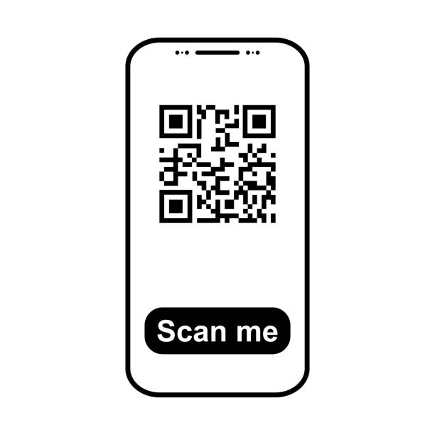 illustrations, cliparts, dessins animés et icônes de icône plate de balayage de mobilité isolée sur le fond blanc. illustration vectorielle de lecteur de code qr - bar code reader illustrations