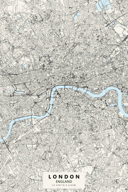 londyn, anglia vector mapa - buckingham palace stock illustrations