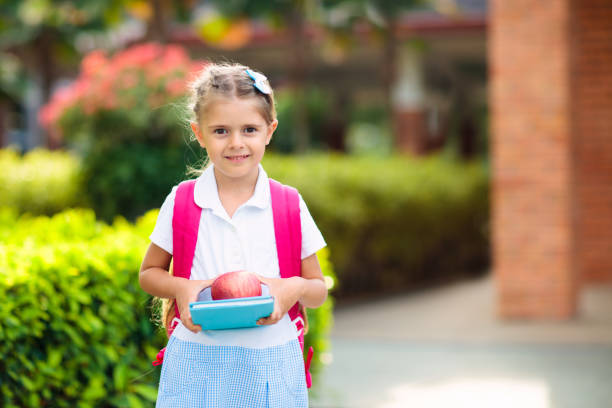 istock Child going back to school, year start 1251183180