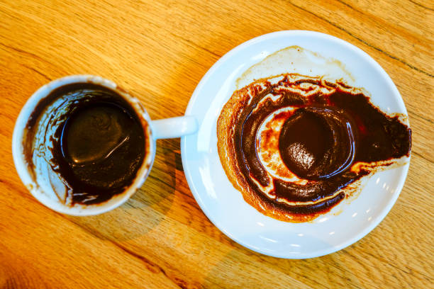 A cup of Turkish coffee, traditionally using for fortune telling