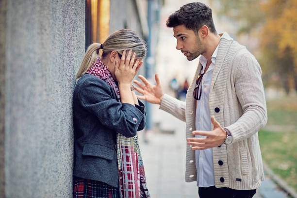 istock Couple is arguing on the street 1251185516