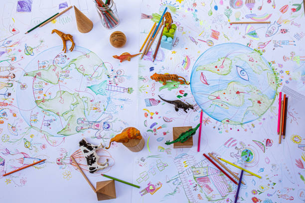 istock People around the world sharing love, children's drawing 1251187164