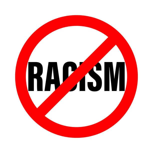 istock anti racism vector banner. protest. stop racist. racial diversity race concept. together against racial discrimination, inequality. people equality. cant breath idea.  on white background 1251188388