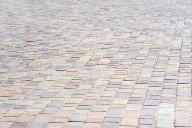 Perspective view of the paving stones.