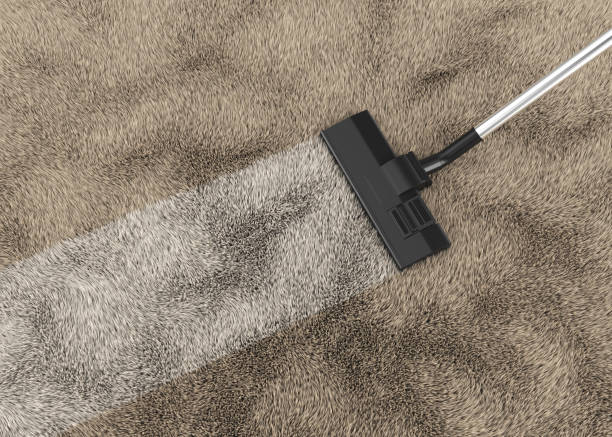 Cleaning carpet 3d rendering stock photo