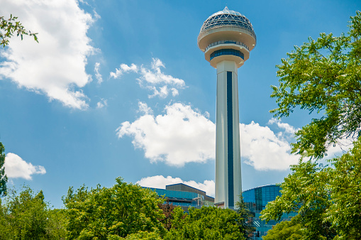 Atakule Tower View with Botanical Garden in Capital City Ankara, Turkey