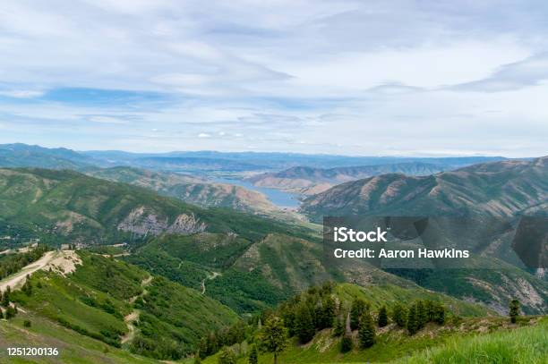 Expansive View Of Deer Creek Reservoir And Heber Valley Stock Photo - Download Image Now