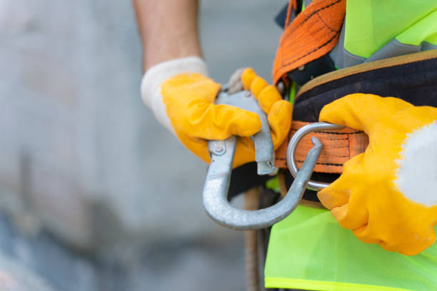 Fall Protection Systems; full harness type safety belt Construction Industry, Construction Site, Industry, Germany, Protection safety harness photos stock pictures, royalty-free photos & images