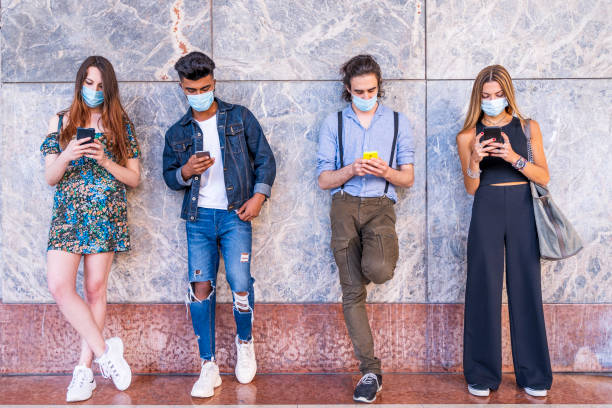 istock group of multiracial friends with face masks 1251204982