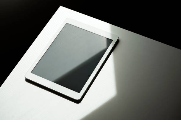 digitales tablet-bildschirm-mockup, vorlage - series isolated indoors contemporary stock-fotos und bilder