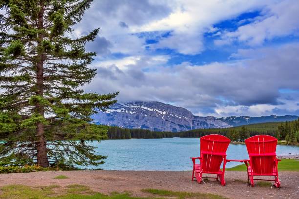 istock Adirondack Chairs Overlooking Two Jack Lake 1251209470