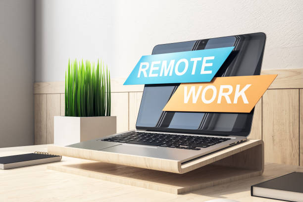 istock Laptop on contemporary designer workplace 1251209497