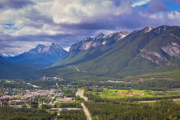 istock Panoramic View Of Banff Mountains 1251209524