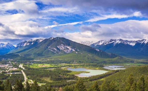istock Panoramic View Of Banff Mountains 1251209533