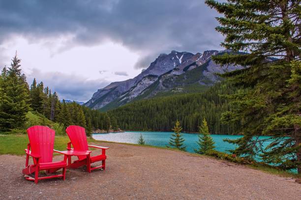 istock Adirondack Chairs Overlooking Two Jack Lake 1251209623