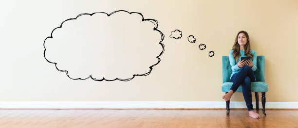 3d rendering of white color paper Speech Bubble on colorful background.