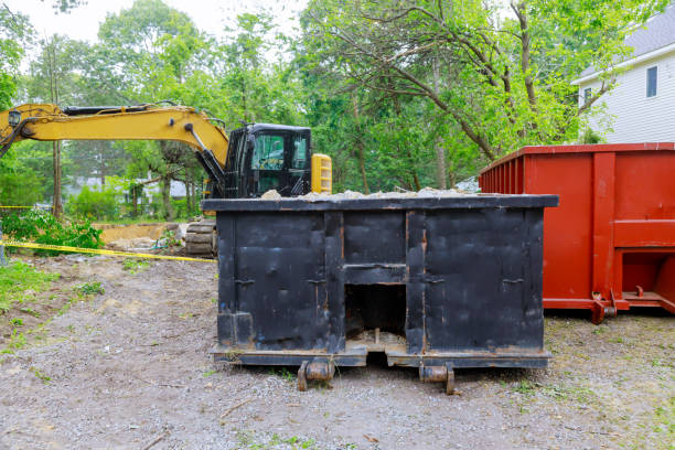 istock Industrial dumpster filled loaded rubbish removal container renovation building 1251228578