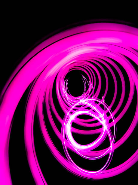 istock Light swirls on a black background, abstract & glowing 1251232022
