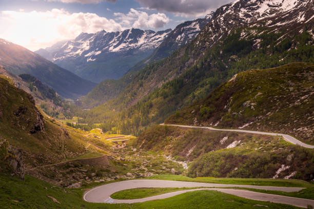 istock Nivolet pass: mountain road - Dolomites, Gran Paradiso, graian alps - Italy 1251235232