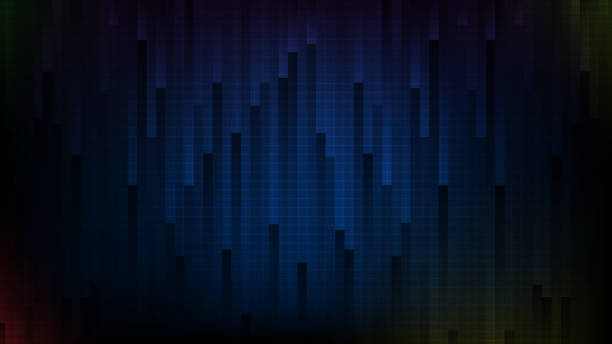 istock abstract futuristic background of blue connection square stick wall 1251236150