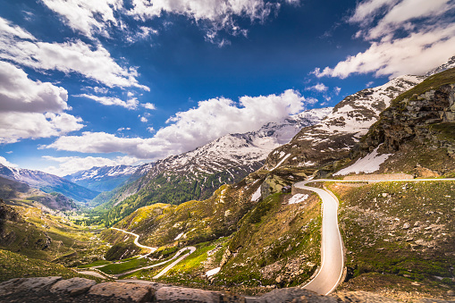 Nivolet pass: mountain Road – Dolomites, Gran Paradiso, graian alps – Italy