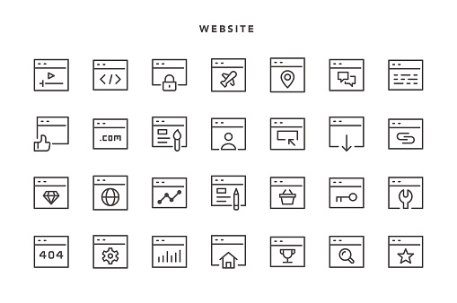 Website Icons - Vector EPS 10 File, Pixel Perfect 28 Icons.