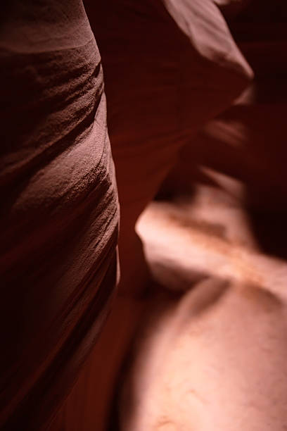 Sand waves in the Antelope Canyon stock photo