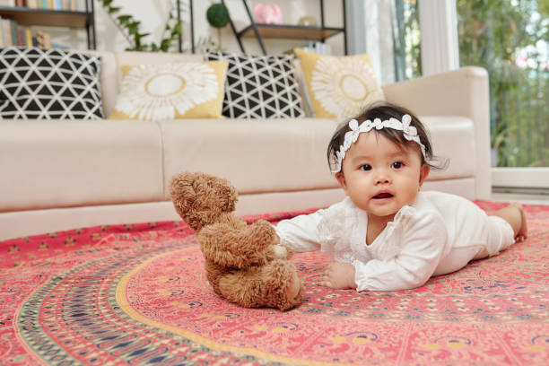 Drinks And Toys For Cute Small Baby