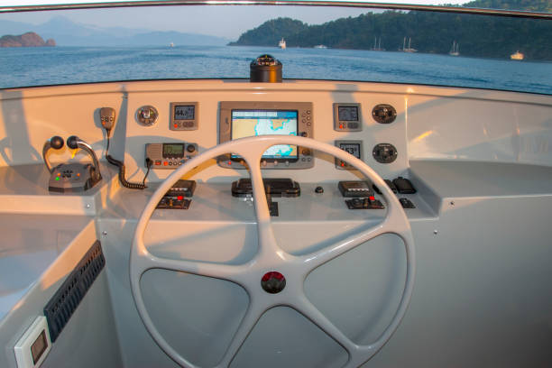 istock Modern Cockpit of a Luxury yacht 1251255219