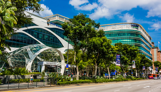 SINGAPORE - MAR 1, 2020: Plaza Singapura, one of the oldest shopping malls located along Orchard Road in Singapore