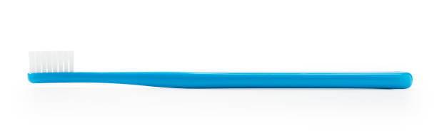 istock Blue toothbrush on a white background 1251262557