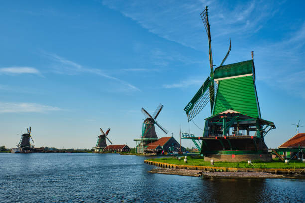 istock Windmills at Zaanse Schans in Holland. Zaandam, Nether 1251263278