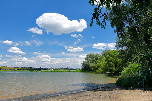 The Rhine riverbank in Rodenkirchen near Cologne