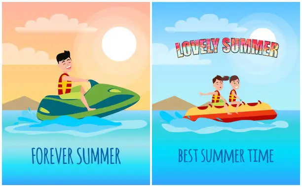 Vector illustration of Lovely Summer, Collection Vector Illustration