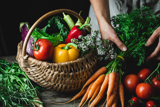 organic and healthy vegetables - raw potato vegetable white raw imagens e fotografias de stock
